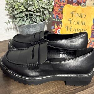 Torrid Black Leather Loafers NWT!